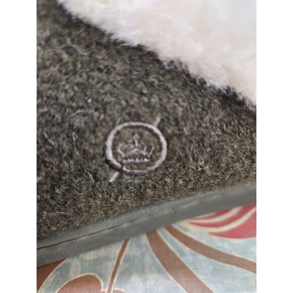 New Born Zoe Forest Green Wool Shearling Mule Slippers Shoes Womens Size 10 - Picture 3 of 8